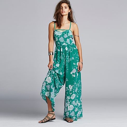 花柄オールインワン