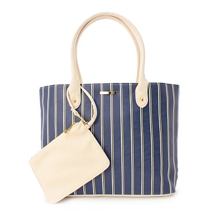 ストライププリントトートバッグ