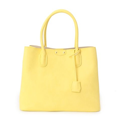 レザー調シンプルトートバッグ