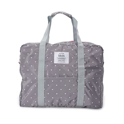 ドット柄スクエアボストンバッグ