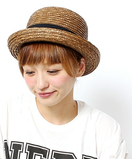 WEGO/ボーラーストローハット