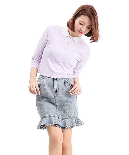 WEGO/デニムマーメイドスカート