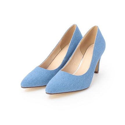 キャンバスポインテッドパンプス