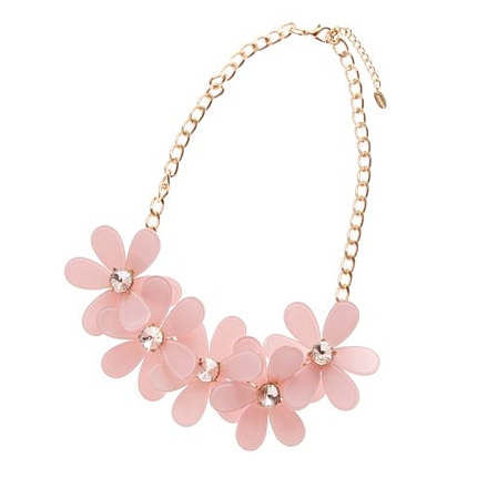 ビッグフラワーショートネックレス