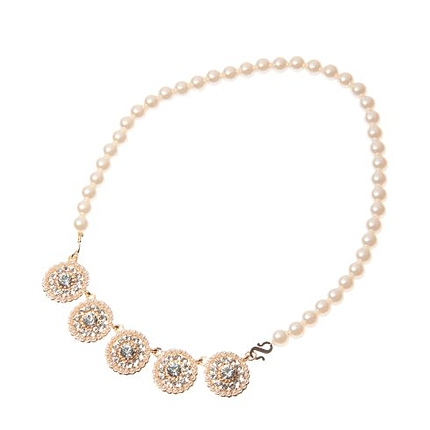 サークルモチーフパールネックレス