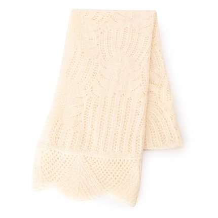 透かし編みニットマフラー