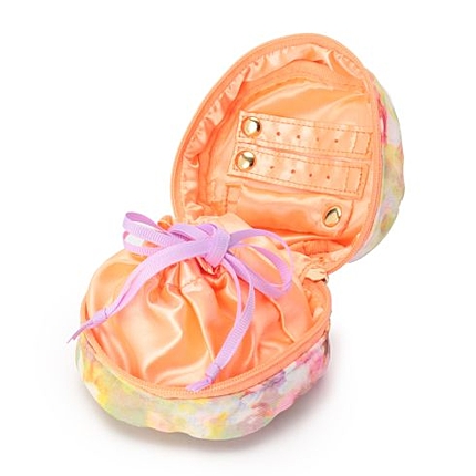 花柄ラウンド型ポーチ