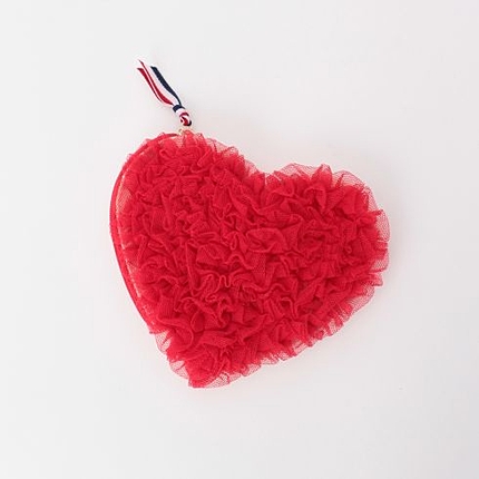 ハートチュールポーチ