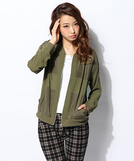 合繊切替ブルゾン