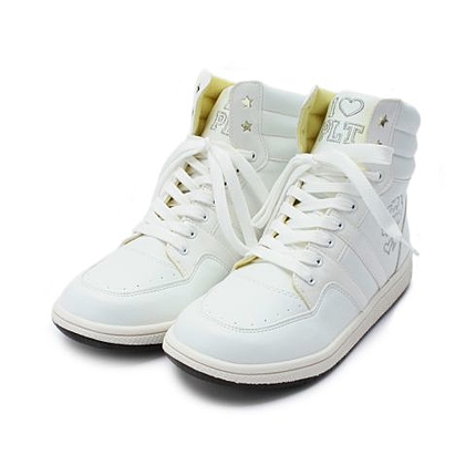 ロゴ刺しゅうハイカットスニーカー