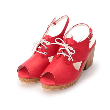 レースアップサンダル