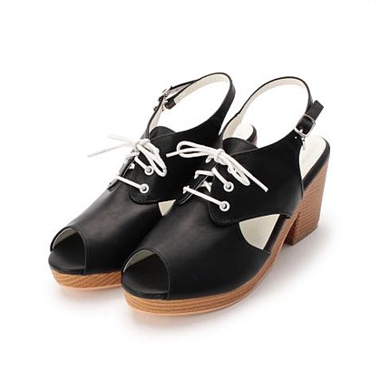 レースアップサンダル