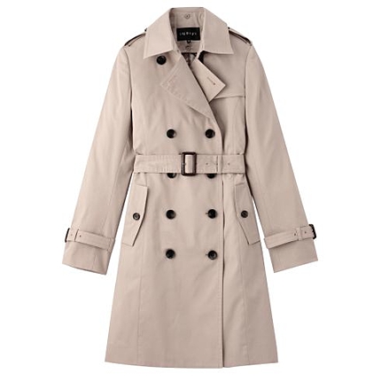 シャンブレーロングトレンチコート