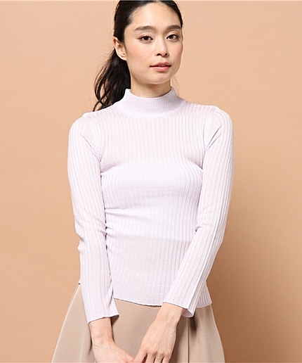 [GIORDANO]ハイネックフライスニットセーター