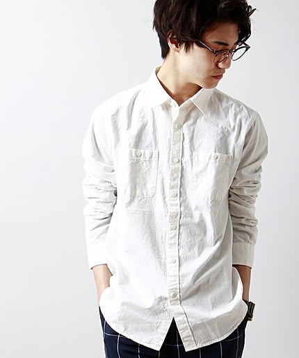 WEGO/シャンブレーシャツ