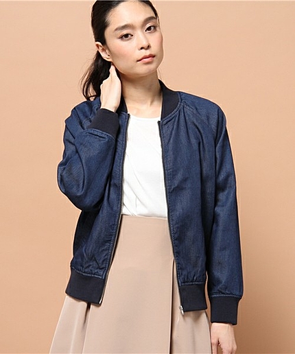 [GIORDANO]デニムMA-1ジャケット