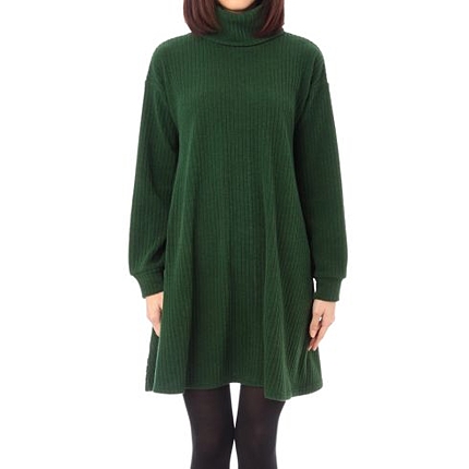 リブニットソータートルAラインワンピース