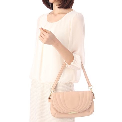 2WAYサブバッグ付きフラップハンドバッグ