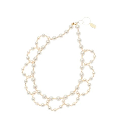 CARUTINAコットンパール編みネックレス