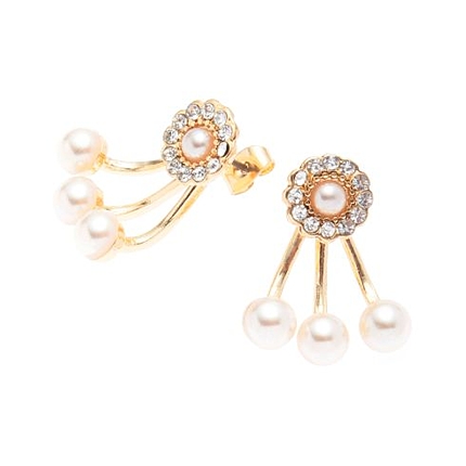 サークル&パールビーズピアス