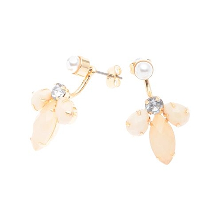 パールビーズ&カットビーズピアス