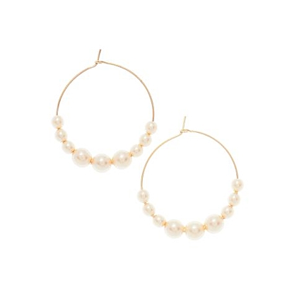 CARUTINAフープフェイクパールピアス