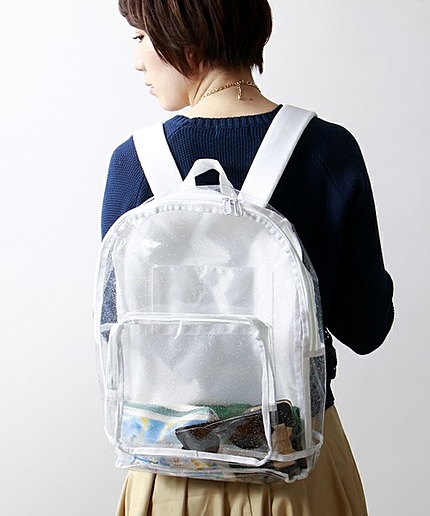 WEGO/ラメクリアリュック