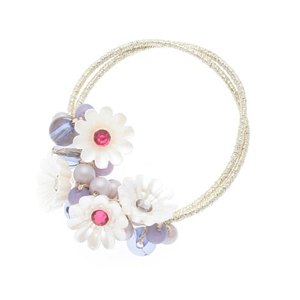 フラワーモチーフヘアゴム