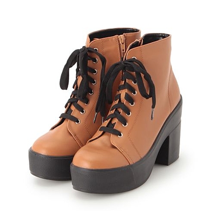 レザー調スニーカーブーツ