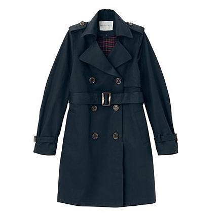 チェック柄ライナー付きトレンチコート