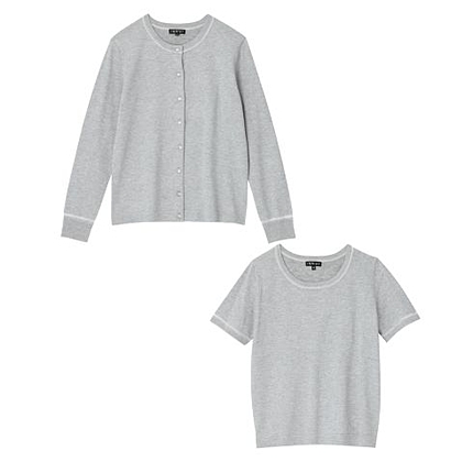 [L]ラメニット+カーディガン