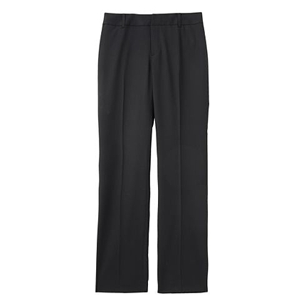 [L]シルク混センタープレスパンツ