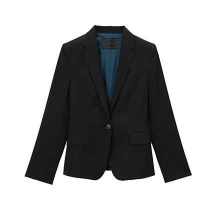 シルク混1つボタンテーラードジャケット