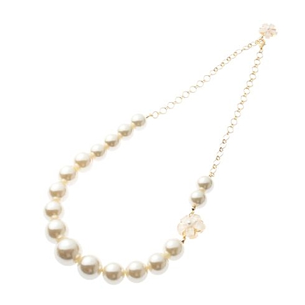 パール&フラワーネックレス