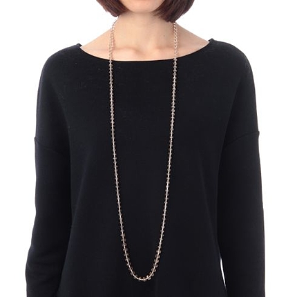 ガラスビジューネックレス