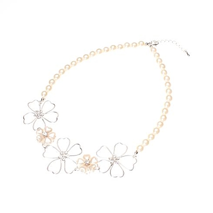 パールフラワーネックレス