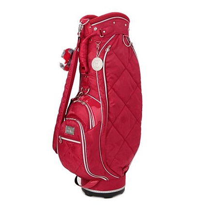 ボールケース付ナイロンキルティングゴルフバッグ