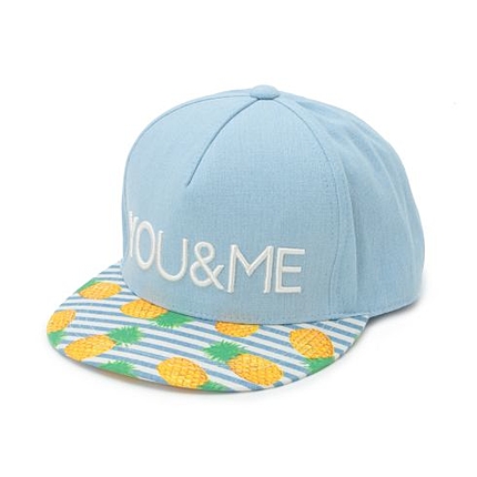 刺しゅうロゴ柄切り替えキャップ