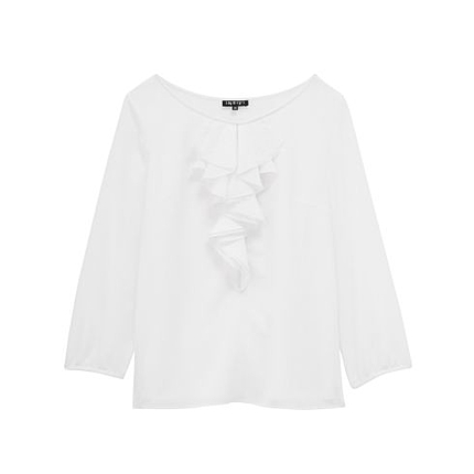 レースミックスラッフルフリルブラウス