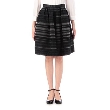 ジャカードレースボーダースカート