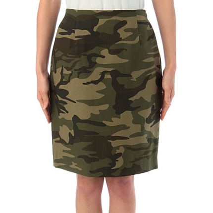 バックサテンカモフラージュスカート