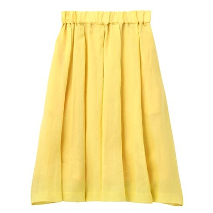 SACRA 麻ミモレ丈フレアスカート