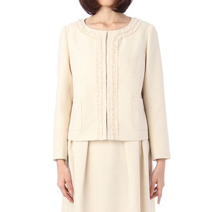 ラメツイードノーカラージャケット