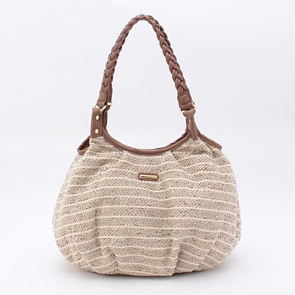 ニットボーダーバルーントートバッグ