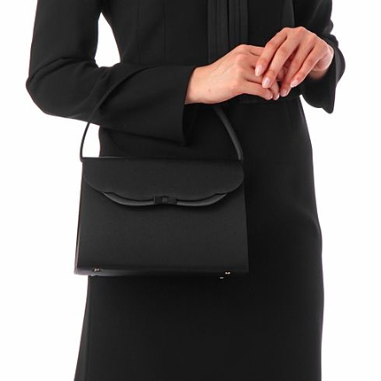 PETITSOIR フロントリボンハンドバッグ