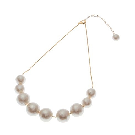 コットンパールショートネックレス