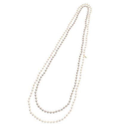 ガラスパールコンビネックレス