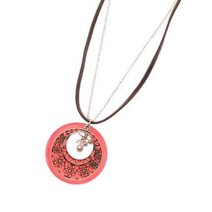 アクリル×透かし月の輪ネックレス