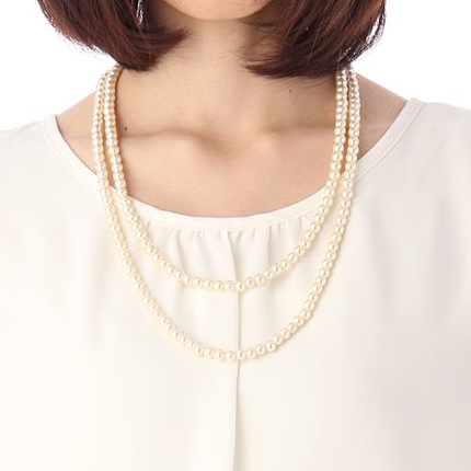 ロングパールネックレス