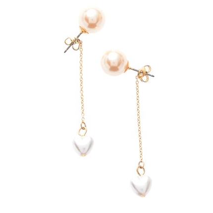 フェイクパール&ハートピアス